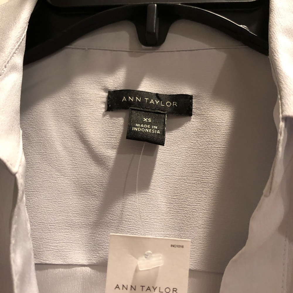 Ann Taylor light gray blouse size XS